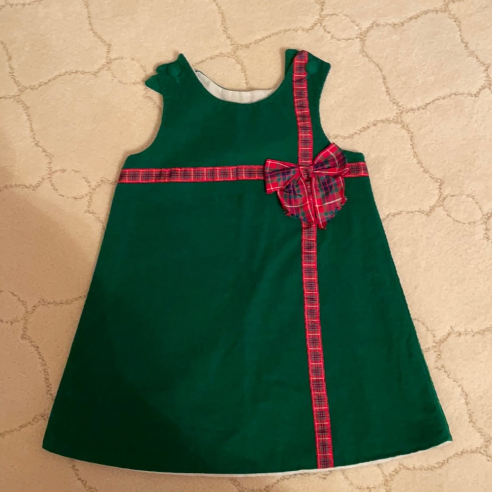 Green Corduroy jumper dress